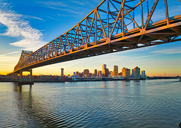 New Orleans, Louisiana, Crescent City Connection Bridge over the Mississippi River