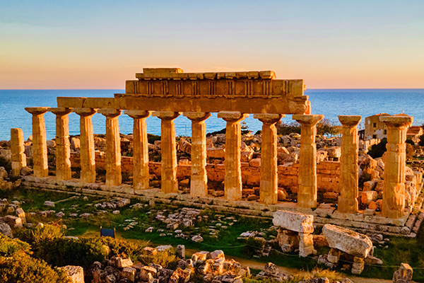 Greek temples at Selinunte, Trapani, Sicily, Italy
