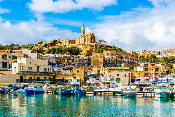 Mgarr harbour view, Gozo, Malta